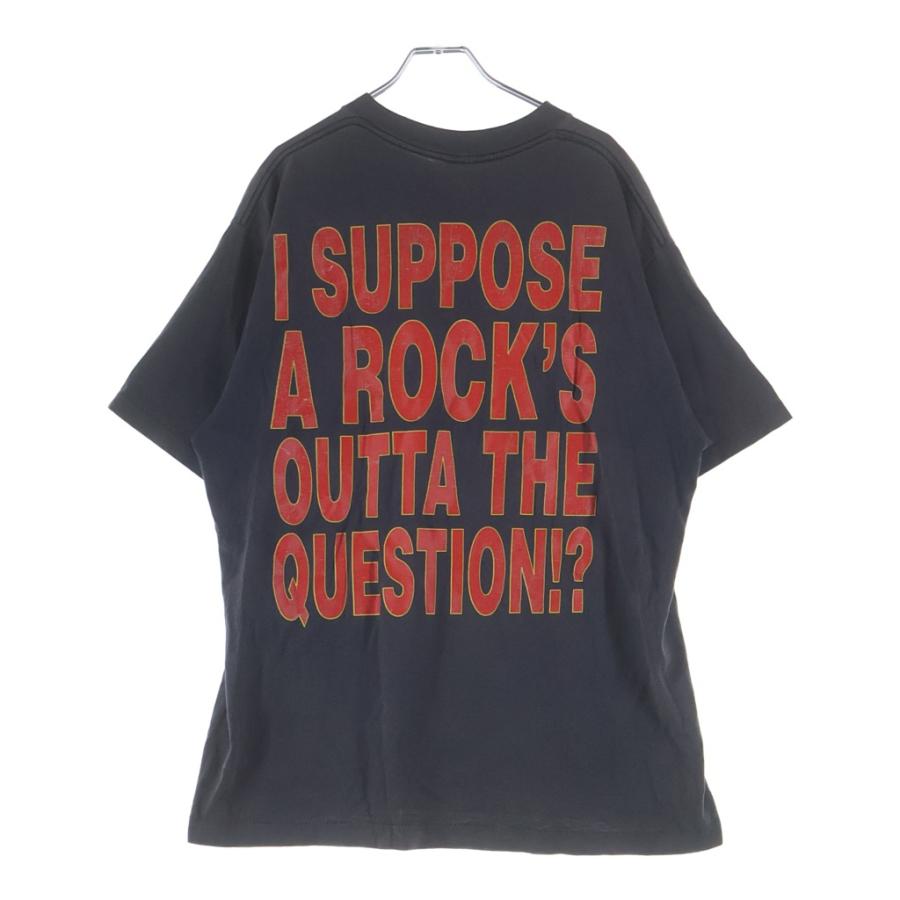 VINTAGE ヴィンテージ 90s DEF LEPPARD I SUPPOSE A ROCK'S OUTTA THE QUESTION!? デフパレード バンド 半袖Tシャツ カットソー ブラックの画像