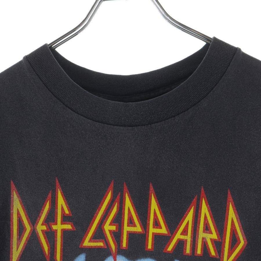 VINTAGE ヴィンテージ 90s DEF LEPPARD I SUPPOSE A ROCK'S OUTTA THE QUESTION!? デフパレード バンド 半袖Tシャツ カットソー ブラックの画像