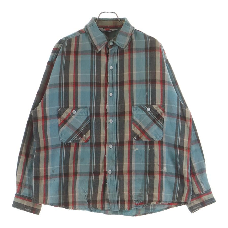 SAINT MICHAEL セントマイケル 25SS FLANNEL SHIRT ダメージ加工 長袖
