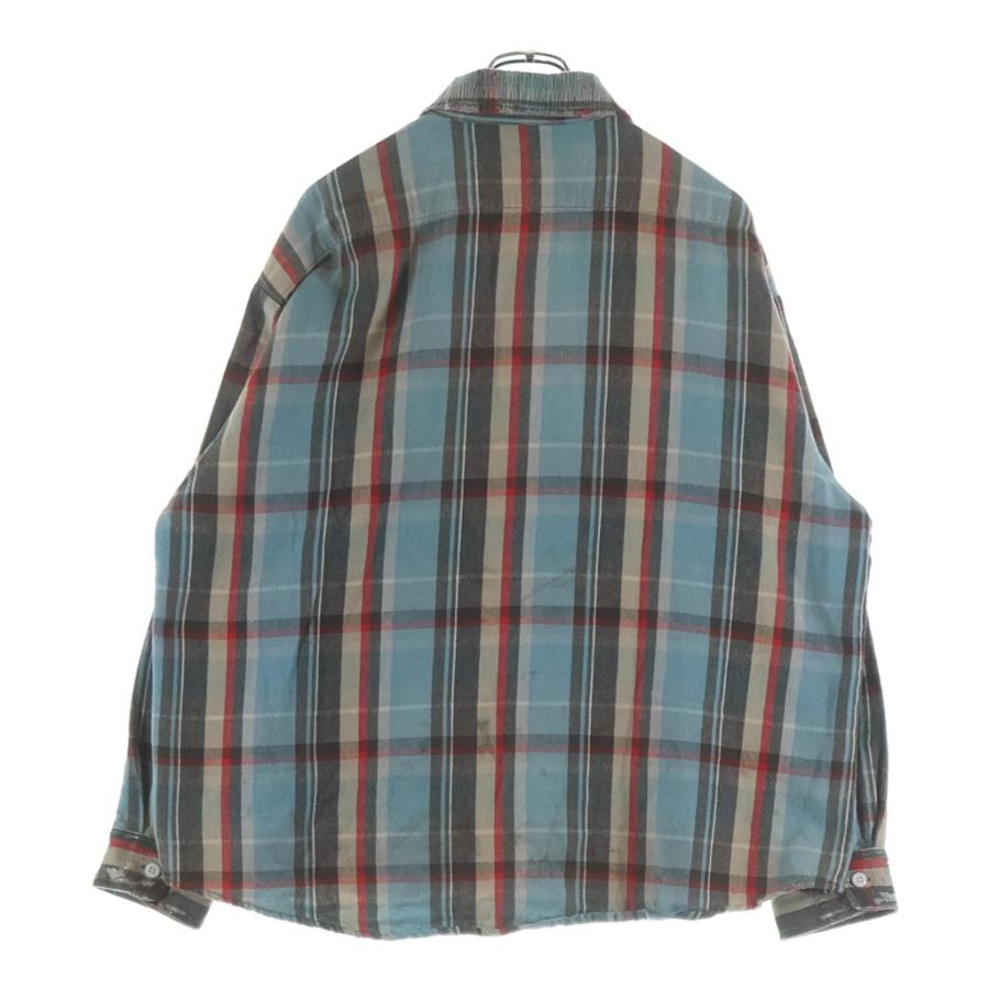 SAINT MICHAEL セントマイケル 25SS FLANNEL SHIRT ダメージ加工 長袖