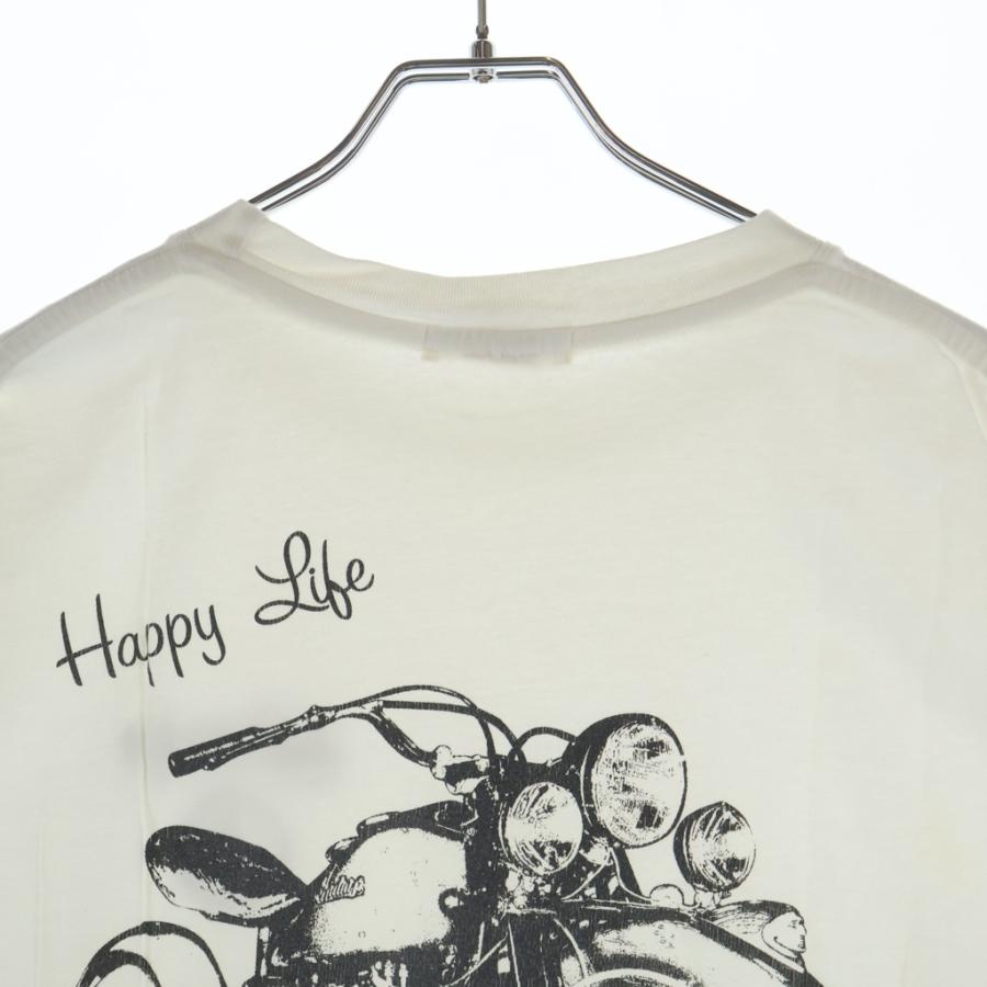 goro's（ゴローズ） OLD Happy Life 半袖Tシャツ カットソー ホワイト
