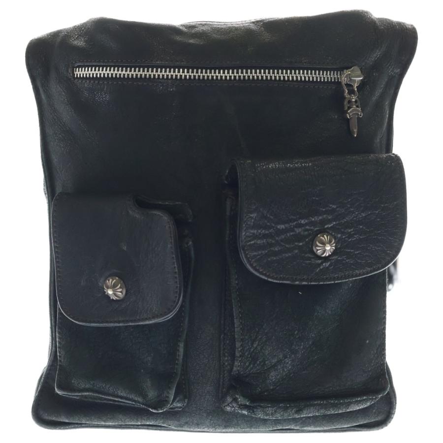 Chrome Hearts Fスリンガーブラックレザー ショルダーバッグ CHROME HEARTS（クロムハーツ） F-SLINGER SHOULDER BAG Fスリンガー