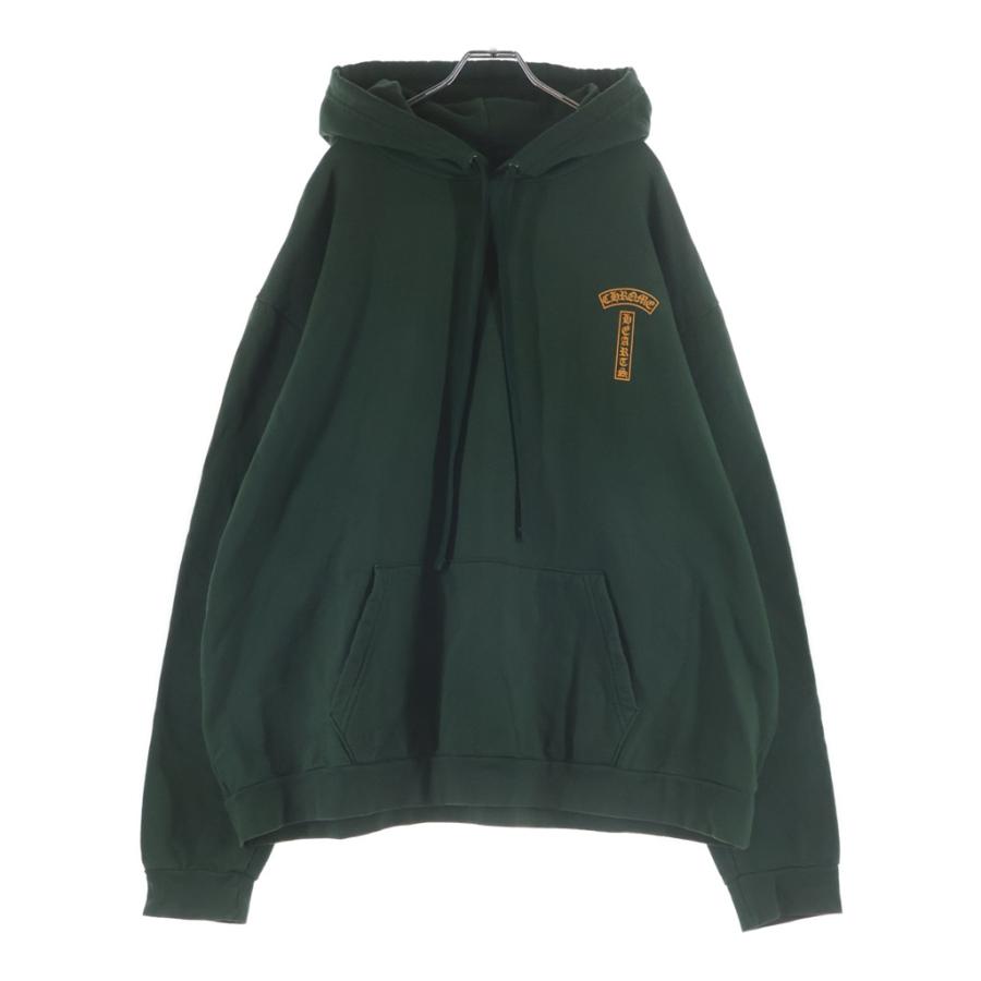 クロムハーツ バックスクロールラベルプリントプルオーバーパーカー XL CHROME HEARTS（クロムハーツ） バックアーチロゴ スクロールラベル