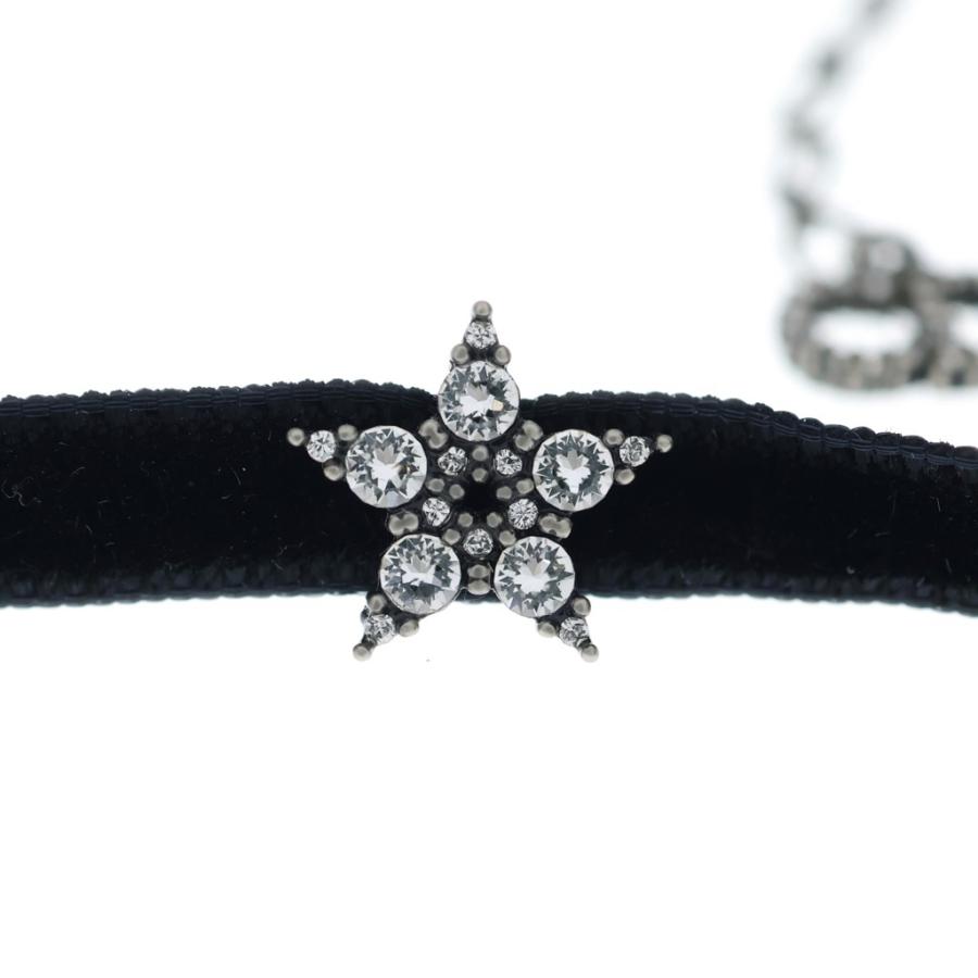DIOR ディオール CD STAR ラインストーン ベルベットブレスレット