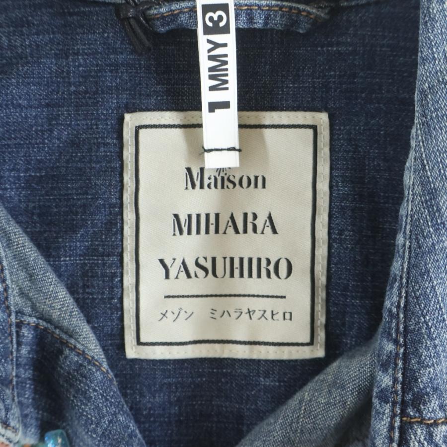 メゾンミハラヤスヒロ Kids Sticker Printed Denim Shirt ステッカー
