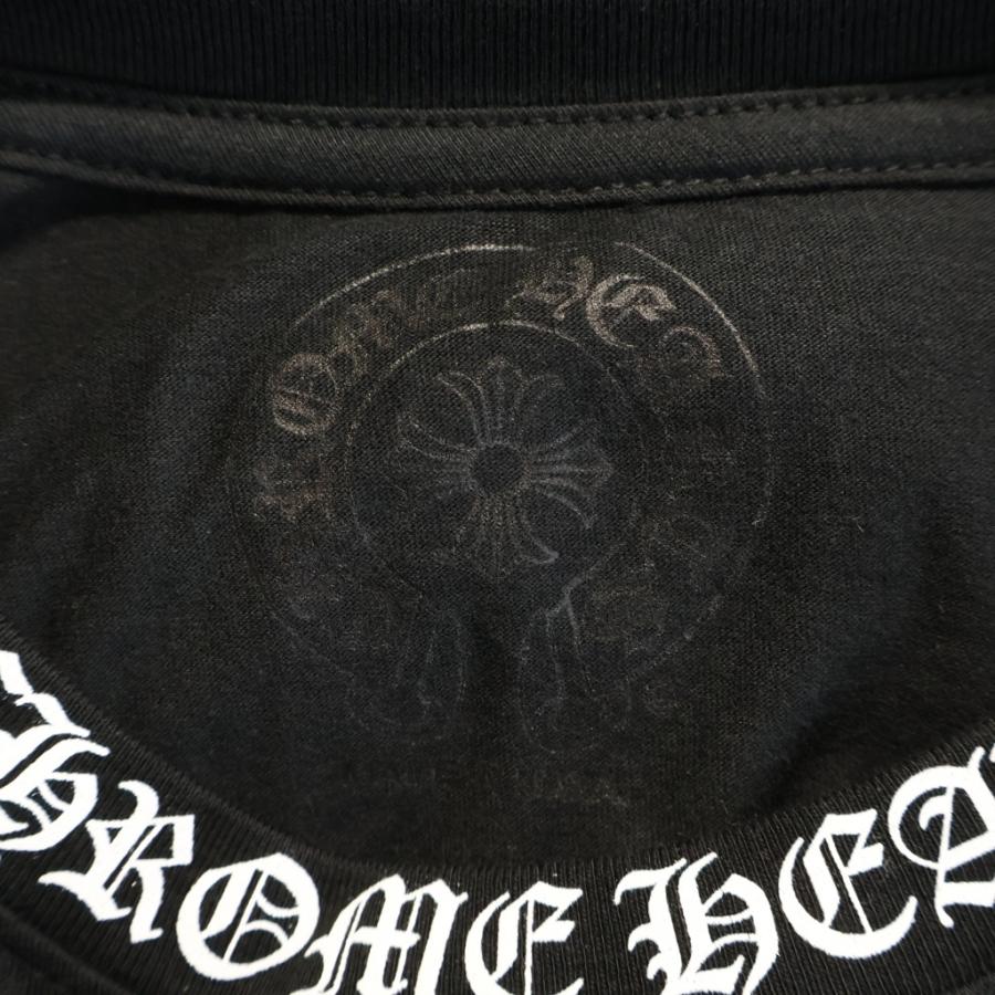 クロムハーツ ネックロゴ プリントTシャツ カットソー　ブラック　M CHROME HEARTS（クロムハーツ） Neck Logo Tee ネックロゴ 半袖Tシャツ