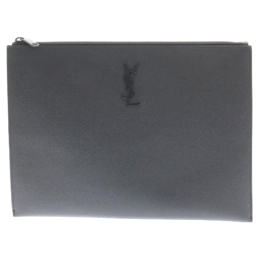 SAINT LAURENT PARIS サンローランパリ YSLロゴプレート レザー  