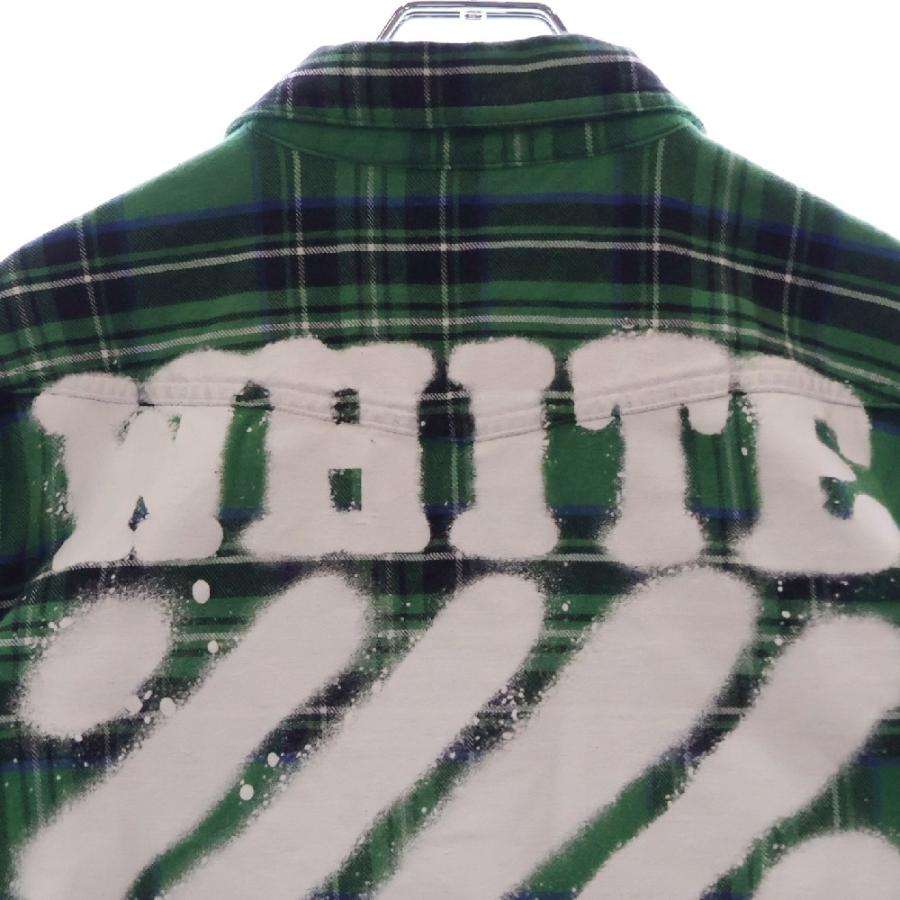 トップス Off-White 17ss リネンチェックシャツ オフホワイト