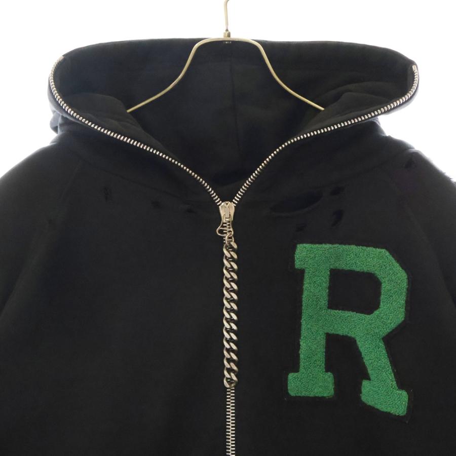 RAF SIMONS ラフシモンズ 20AW Oversized Zipped Hoodie With Badge