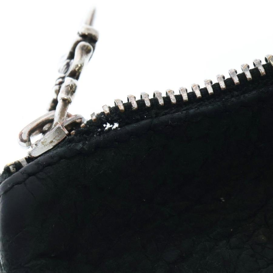 クロムハーツ コインケース レザー ブルー×シルバー クロスパッチ ストラップ付 CoinPurse | クロムハーツ、ガボールなどシルバー＆レザー