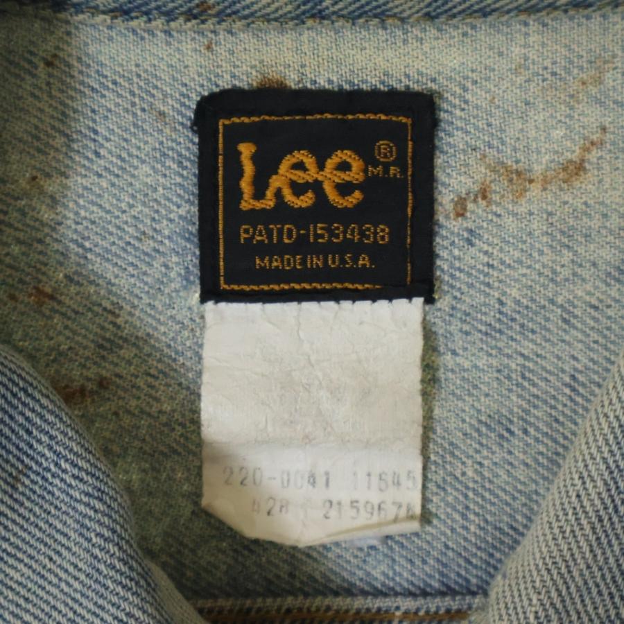Lee LEE リー 70〜80's 220-0041 デニムジャケット USA製 インディゴ