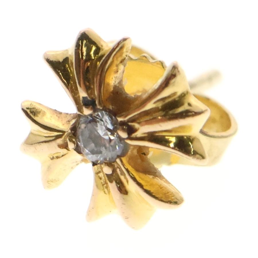 クロムハーツ22K NO2 CH PLUS スタッドピアスゴールド片耳用