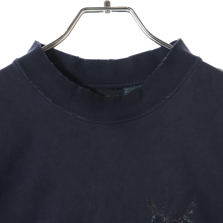 新品BALENCIAGA ネイビー 半袖Tシャツ BALENCIAGA（Tシャツ/カットソー(半袖/袖なし) ・ ブルー・ネイビー