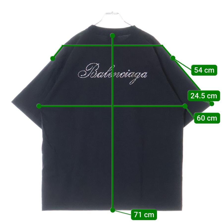 バレンシアガ  641655 TPVP7 クリスタルバックロゴTシャツ レディース M BALENCIAGA - バレンシアガ 641655 TPVP7 クリスタルバックロゴTシャツ