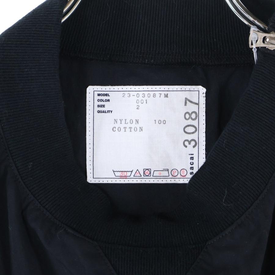 sacai 23SS Taslan Nylon Pullover 黒 size4 Sacai(サカイ) 23SS Taslan Nylon Pullover タスランナイロンプル