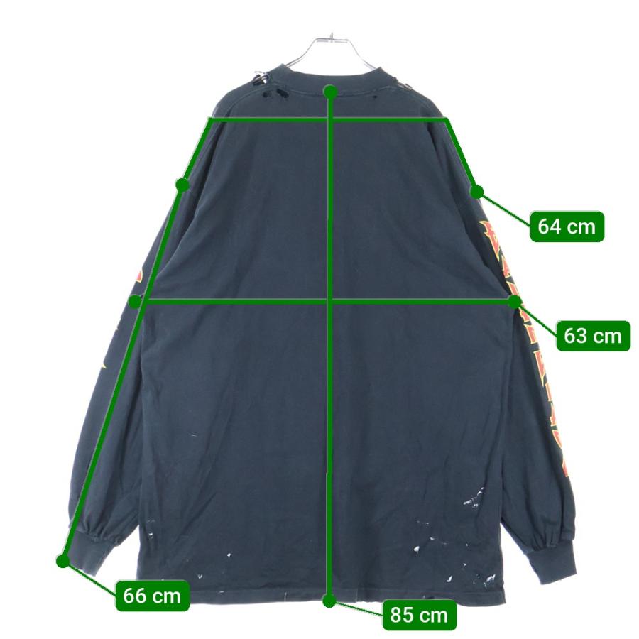 BALENCIAGA バックラベル オーバーサイズ長袖Tシャツ BALENCIAGA バレンシアガ Metal Oversized Long Sleeve Tee