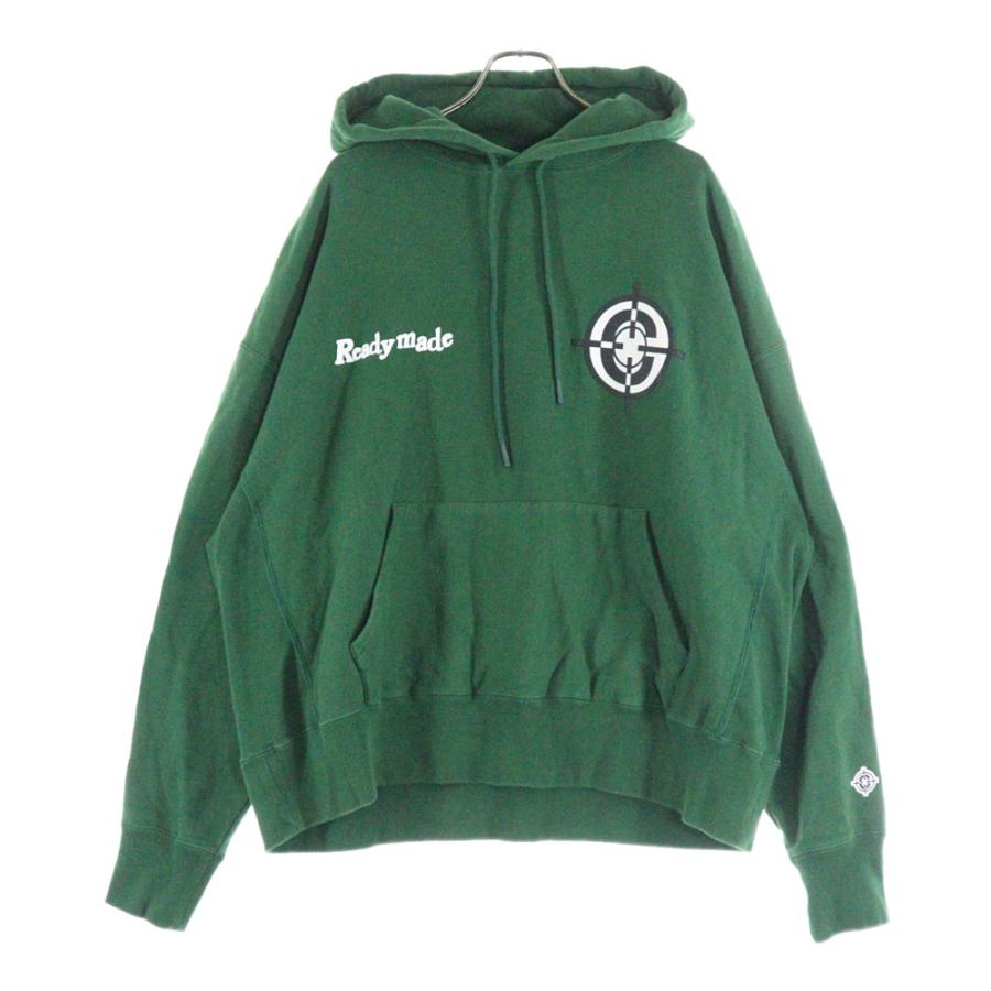 READYMADE（レディメイド） 22AW RM SWEAT HOODIE/GREEN ロゴプリント