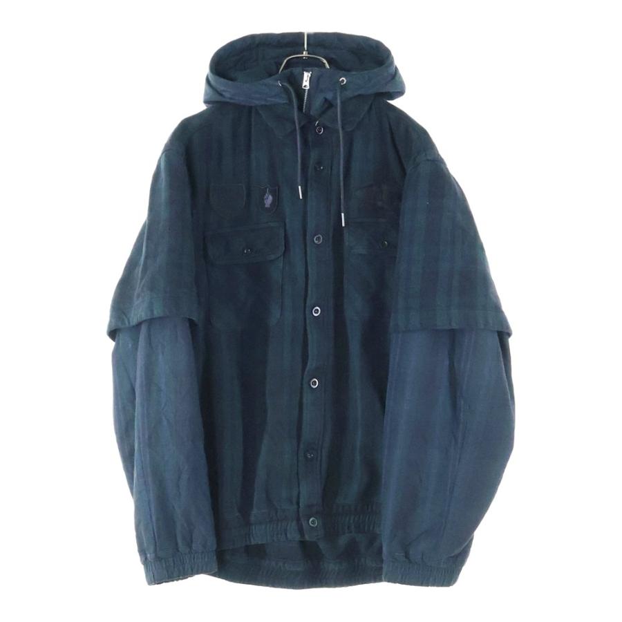 sacai（サカイ） 24AW Gonz Multi Patch Plaid Hoodie レイヤード