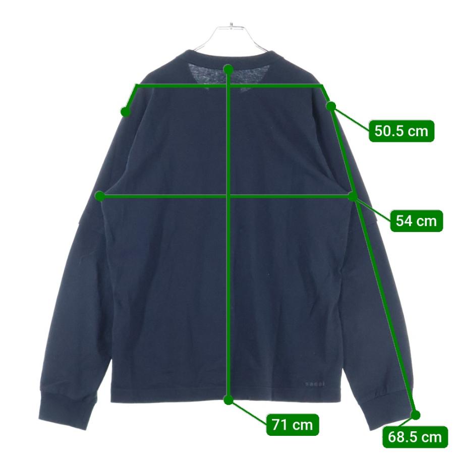 sacai（サカイ） 24SS KNOW FUTURE L/S T-Shirt ロゴパッチ レイヤード