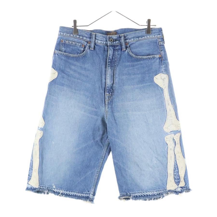 KAPITAL - ボーン　デニムショートパンツ KAPITAL（キャピタル） 14oz Bone Denim 5P Shorts 14オンス ボーン