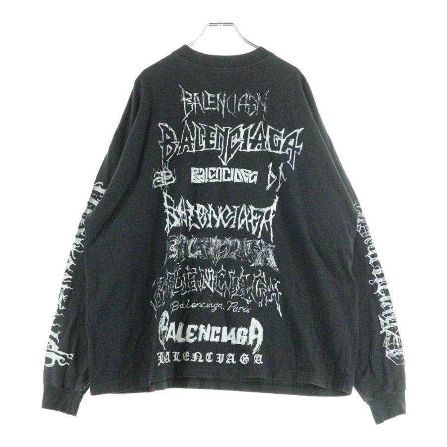 BALENCIAGA（バレンシアガ） 24SS ヴィンテージ加工メタルロゴ長袖T