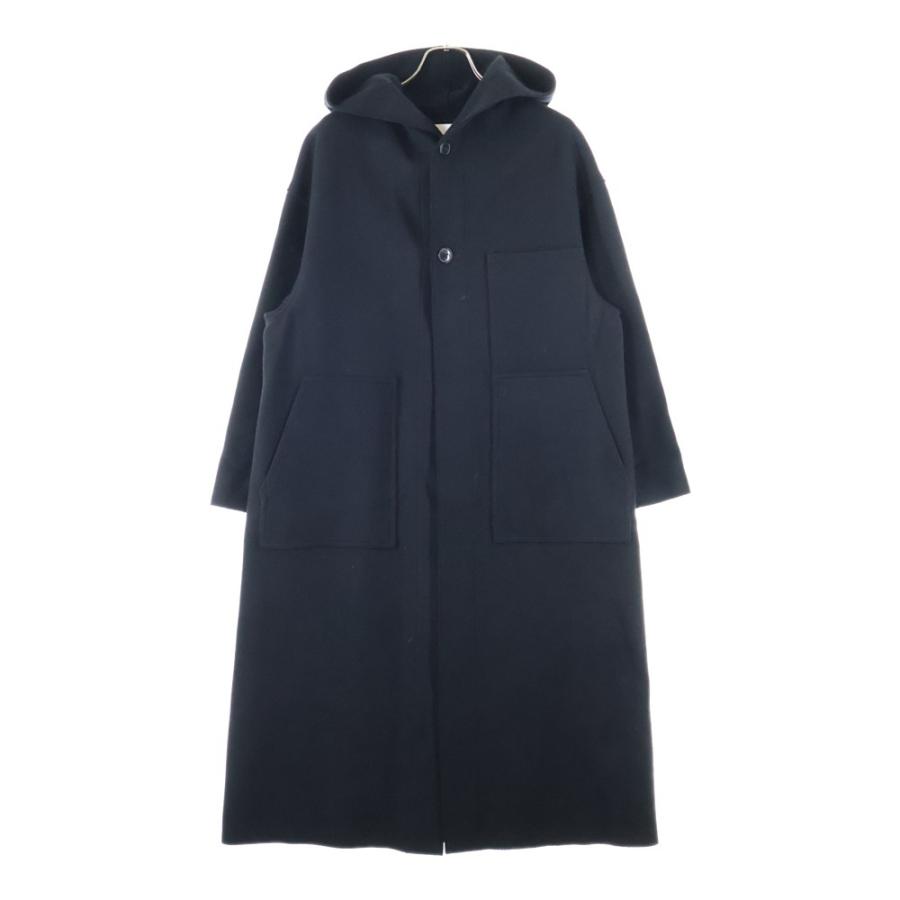 HYKE（ハイク） 24AW フードメルトンコート ウールロングコート