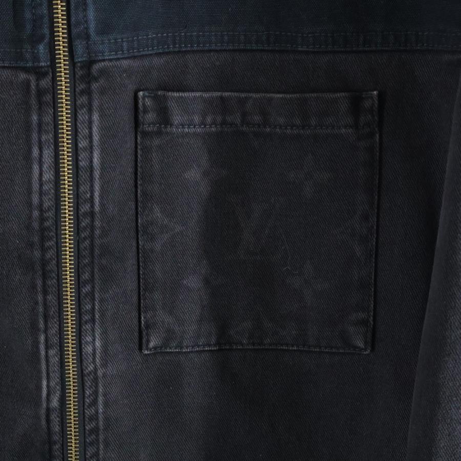 ルイヴィトン 24SS デニムジャケット ブラック RM241MQ モノグラム LOUIS VUITTON（ルイ・ヴィトン） 24SS デニム ブルゾン ファー付き
