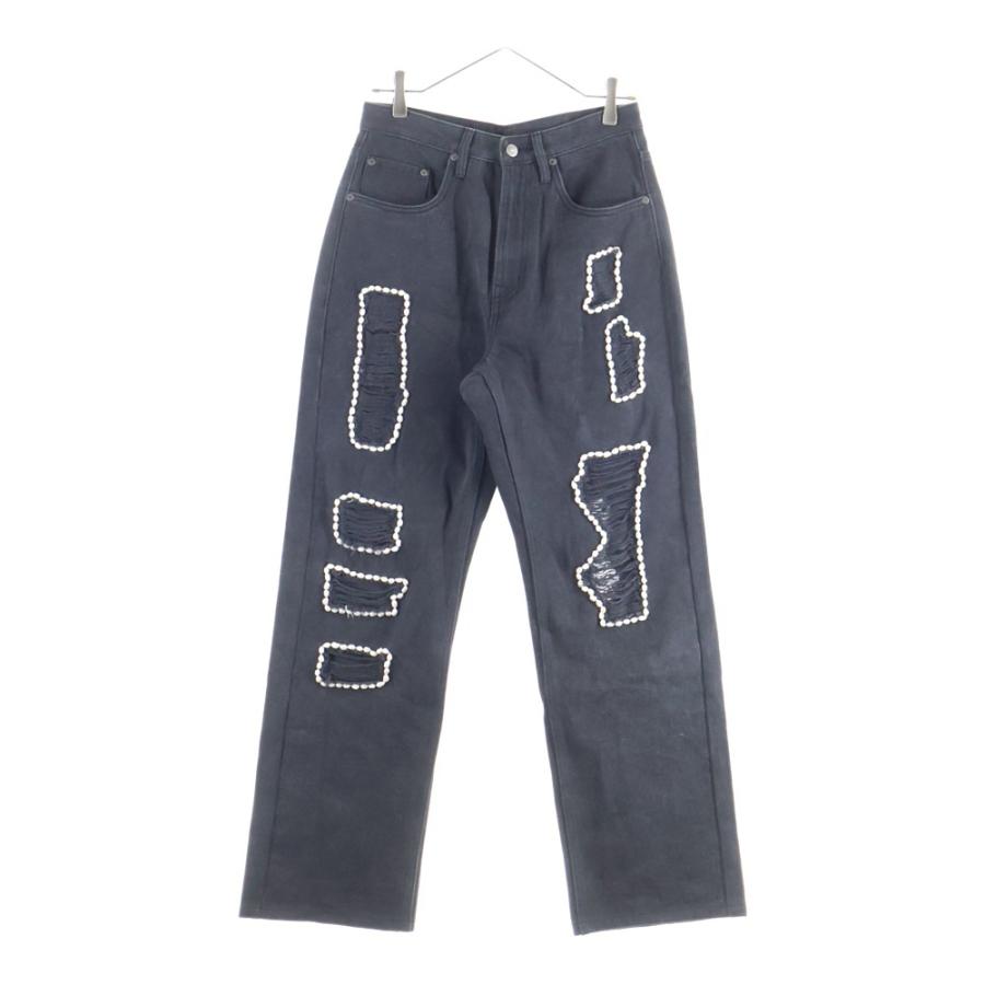 GLASS CYPRESS グラスサイプレス PEARLED BLACK DENIM パールド