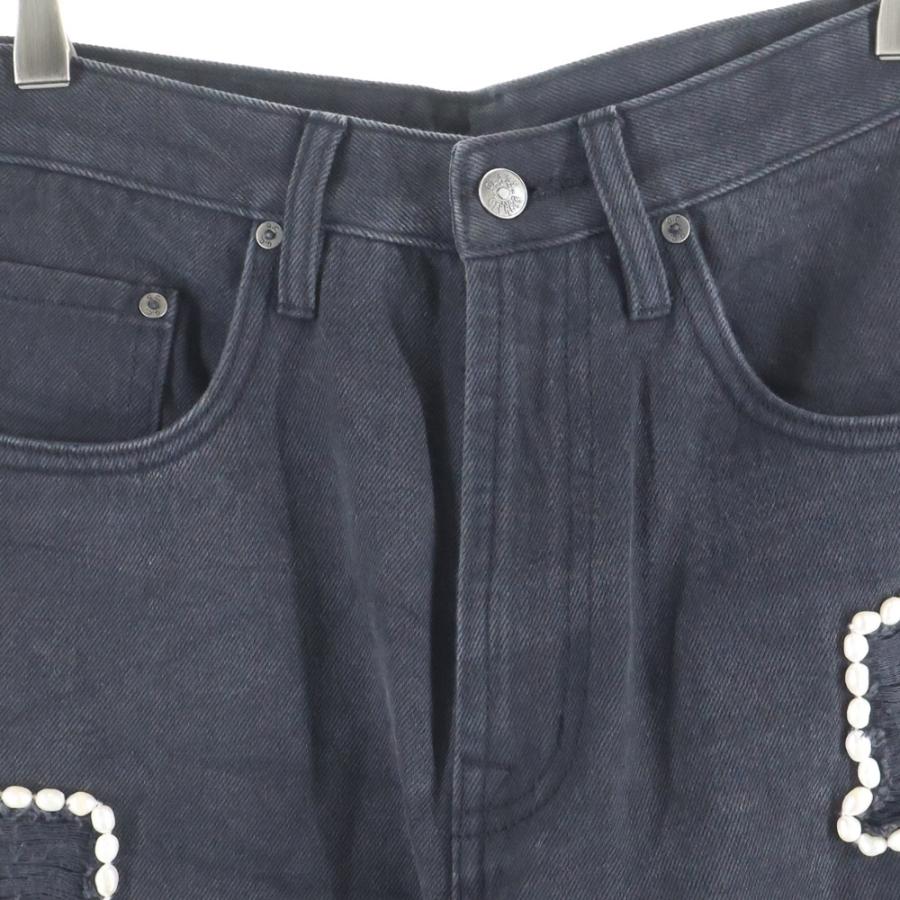 GLASS CYPRESS グラスサイプレス PEARLED BLACK DENIM パールド