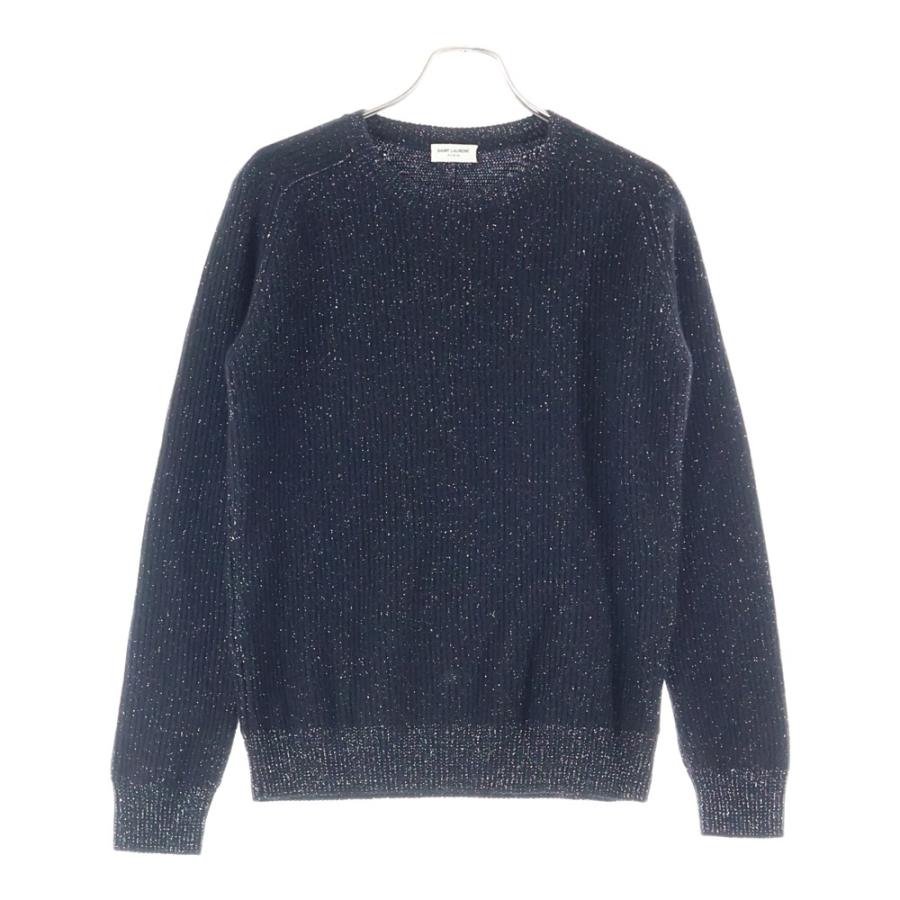 SAINT LAURENT PARIS サンローランパリ ラメ入り リブ編み クルー