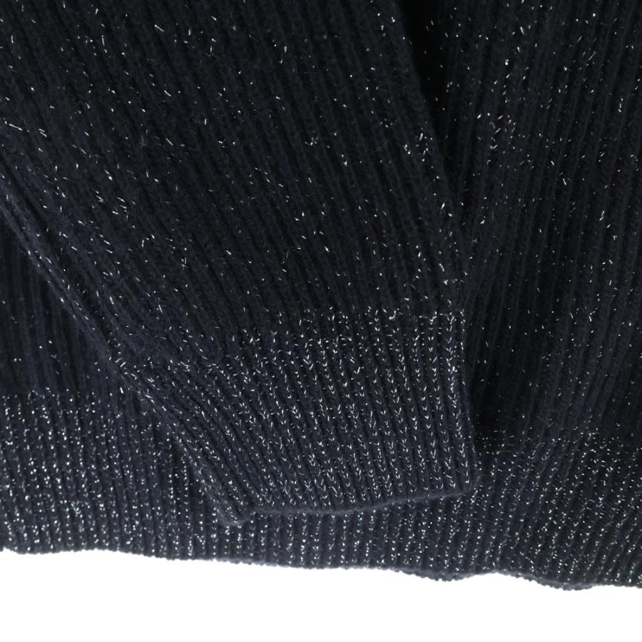 SAINT LAURENT PARIS サンローランパリ ラメ入り リブ編み クルー
