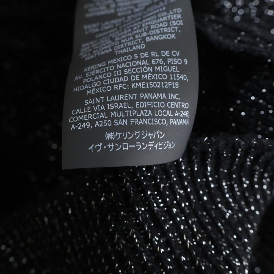 SAINT LAURENT PARIS サンローランパリ ラメ入り リブ編み クルー