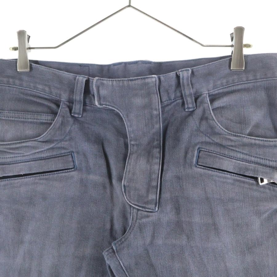 BALMAIN（バルマン） ダメージ加工 蛇腹バイカー デニムパンツ
