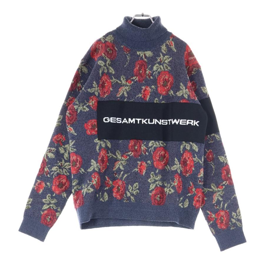 OAMC（オーエーエムシー） フラワー柄 ニット切替 タートルネック