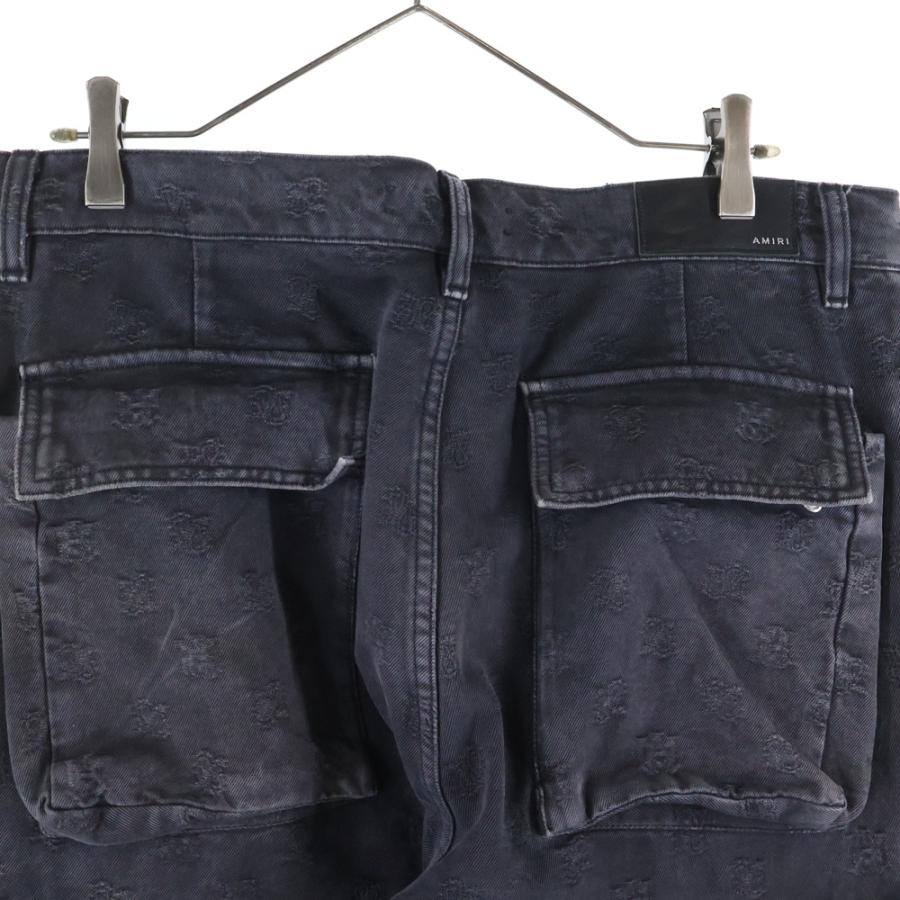 AMIRI（アミリ） Buggy Cargo 総柄ロゴ ワイドカーゴデニムパンツ