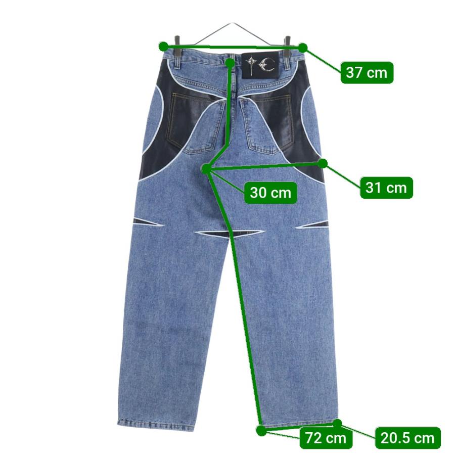 THUG CLUB サグクラブ TC All Leather Denim Pant レザー切替 デニム