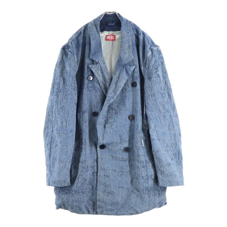 DIESEL ディーゼル 25SS D-PEKKA-FSG2 ダメージ加工 デニムコート インディゴ A19364 DIESEL（ディーゼル） 25SS D-PEKKA-FSG2 ダメージ加工 デニムコート