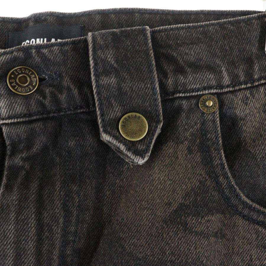 Egon Lab. エゴンラボ 24AW ブリーチデザイン加工 バギーデニムパンツ