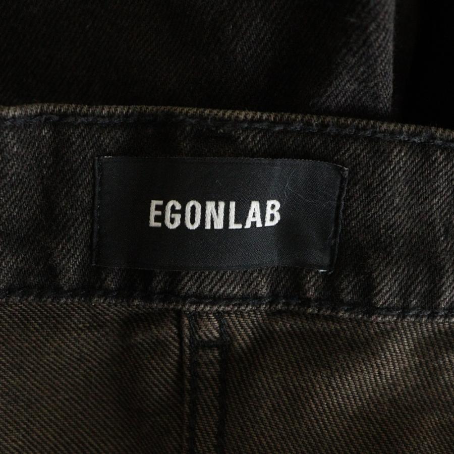Egon Lab. エゴンラボ 24AW ブリーチデザイン加工 バギーデニムパンツ