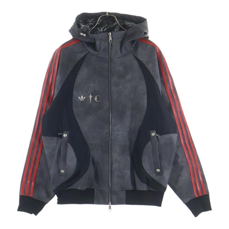 THUG CLUB サグクラブ ×adidas TEAMGEIST FAUX LEATHER JACKET