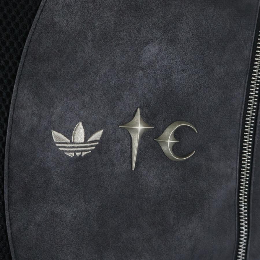 THUG CLUB サグクラブ ×adidas TEAMGEIST FAUX LEATHER JACKET