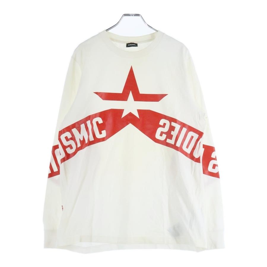 DIESEL（ディーゼル） スターロゴ プリント 長袖Tシャツ ロンT