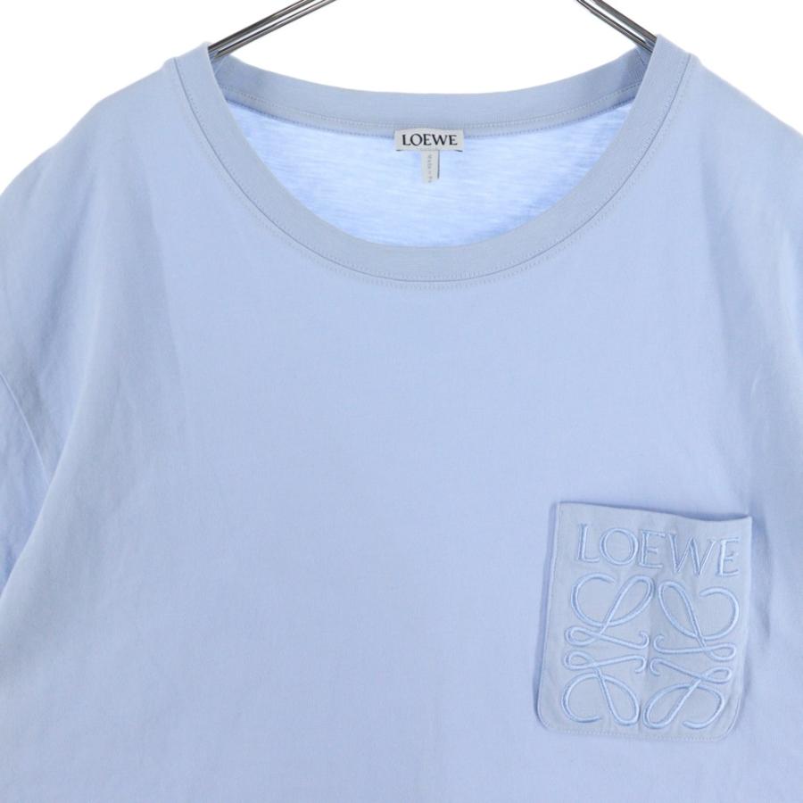 LOEWE（ロエベ） アナグラム刺繍 半袖Tシャツ カットソー ブルー
