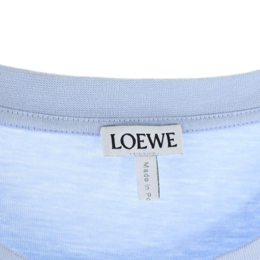 LOEWE ブルー　アナグラムタグ　ポロシャツ　L相当 LOEWE（ロエベ） 半袖Tシャツ アナグラム刺繍 ポロシャツ H526Y26J04 M