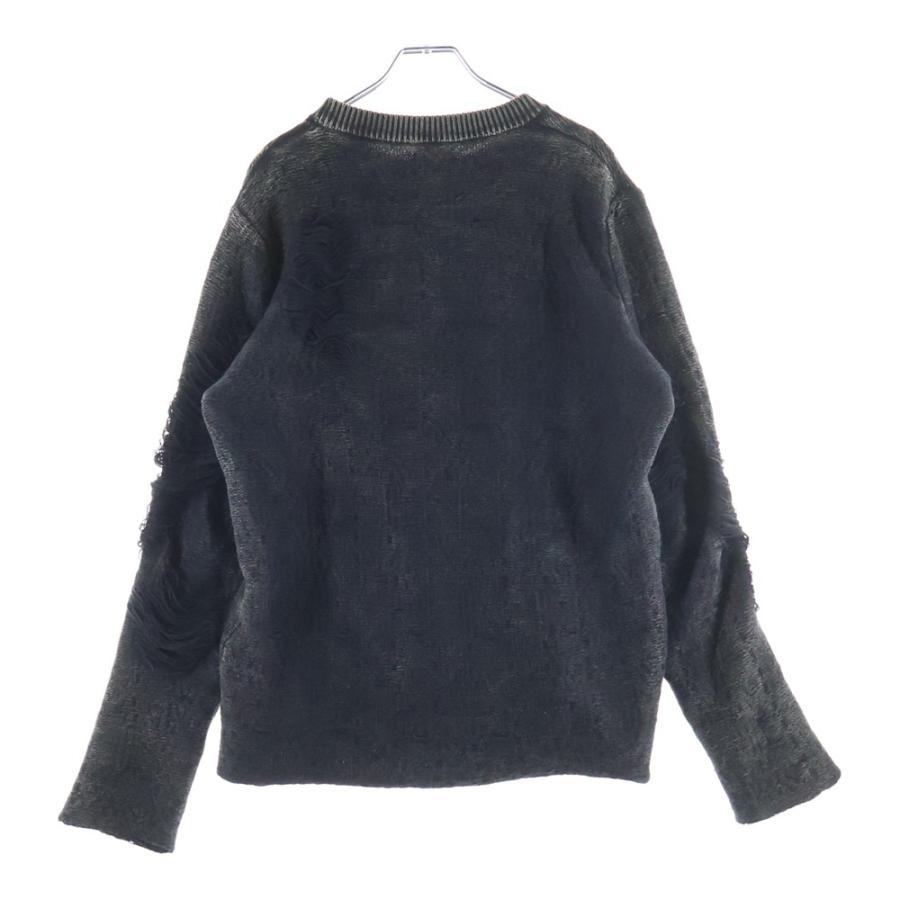 DIESEL（ディーゼル） K-FJORDI-ROUND ダメージ加工クルーネックニット 