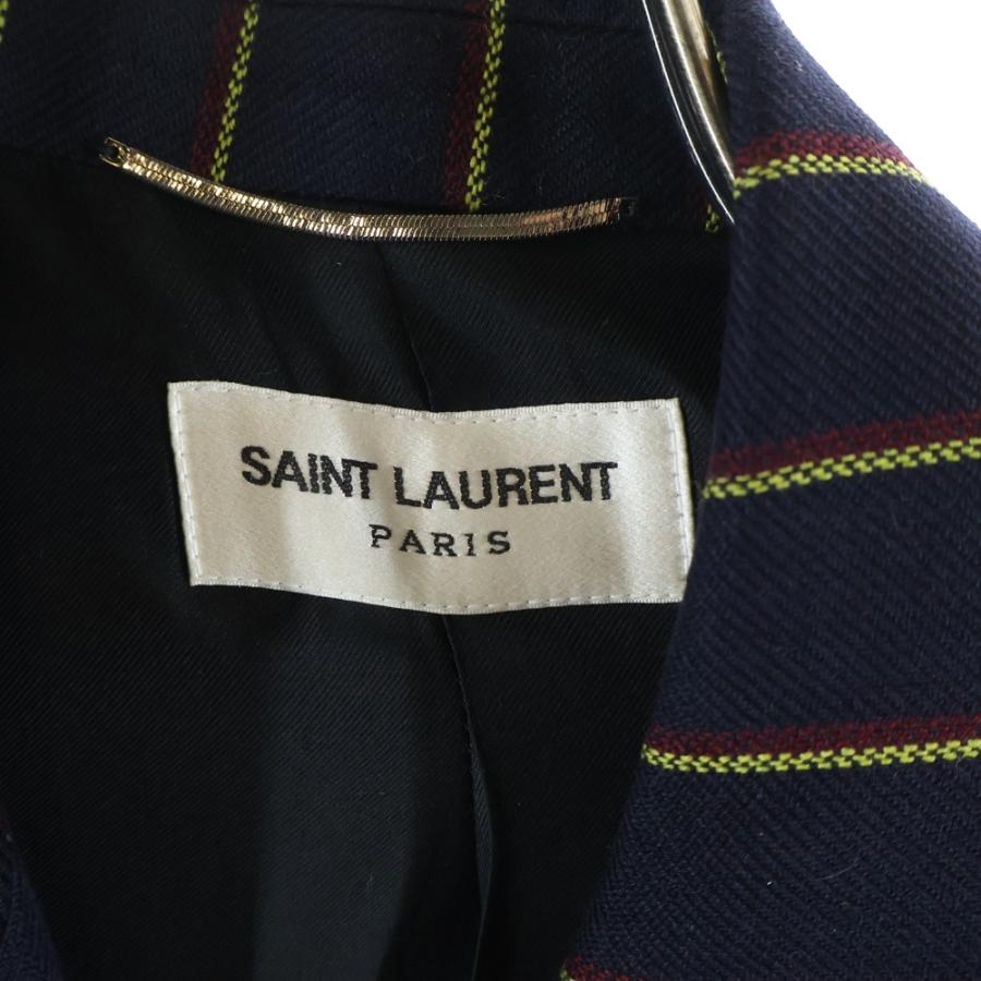 サンローランパリ 20AW ストライプ ウールサージ ダブルブレステッド