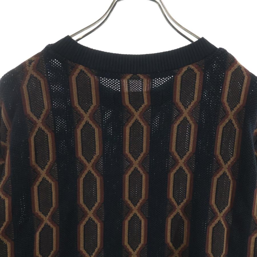 今だけ価格即完売美品24SSワコマリアストライプセーターBLACK/L WACKO MARIA（ワコマリア） 24SS STRIPED JACQUARD KNIT SWEATER