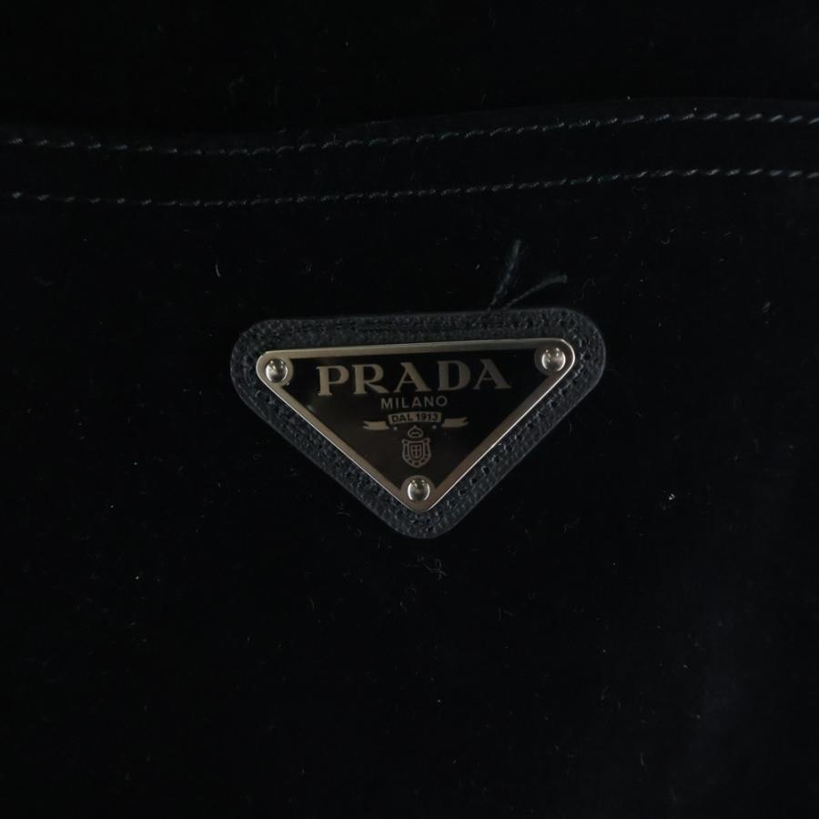 PRADA（プラダ） トライアングルロゴ ベルベット ジーンズ トラウザー