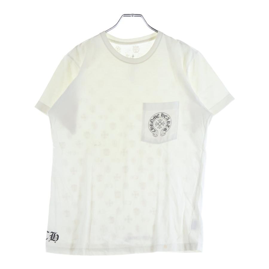 CHROME HEARTS Tシャツ 半袖 バックロゴ ホースシュー 白 XS CHROME HEARTS（クロムハーツ） マルチモチーフバックプリント ホース