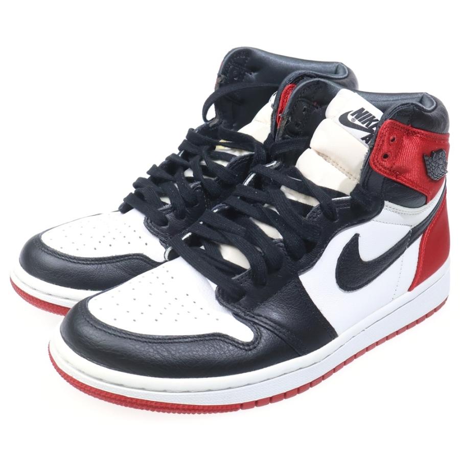 NIKE（ナイキ） WMNS AIR JORDAN 1 RETRO HIGH SATIN BLACK TOE CD0461